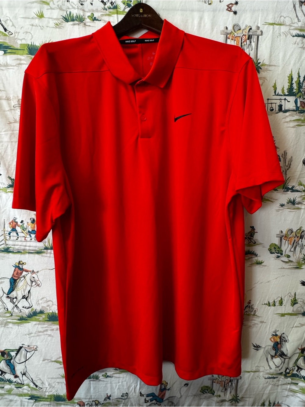 Nike Red Dri-FIT Polo Shirt - Men's Active Golf Top - Size XXL
